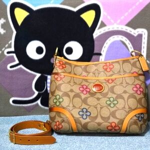 Coach Peyton Signature Clover Convertible Hobo/Crossbody Shoulder Bag F22223